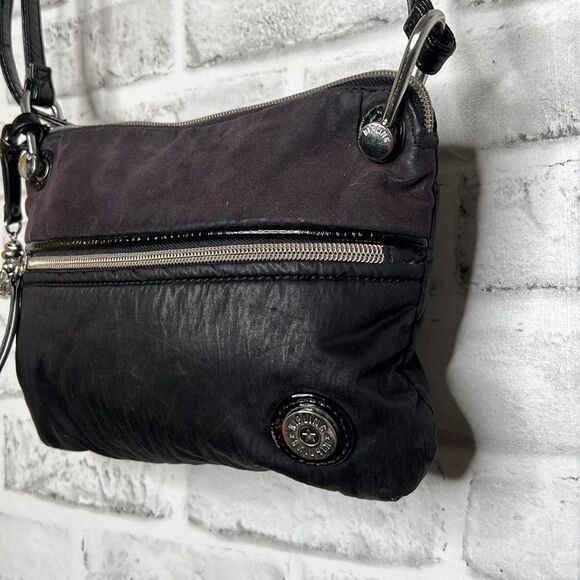Kipling Vintage Nylon & Leather Crossbody Bag Purse - Picture 3 of 9